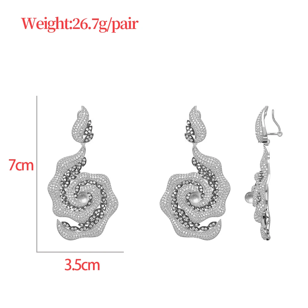 TIRIM Luxury Dangle Earrings for Women Wedding Drop Full Cubic Zironia Pearl Charm Hyperbole Fashion Jewelry New Arrivals 2020 
TIRIM Luxury Dangle Earrings for Women Wedding Drop Full Cubic Zironia Pearl Charm Hyperbole Fashion Jewelry New Arrivals 2020