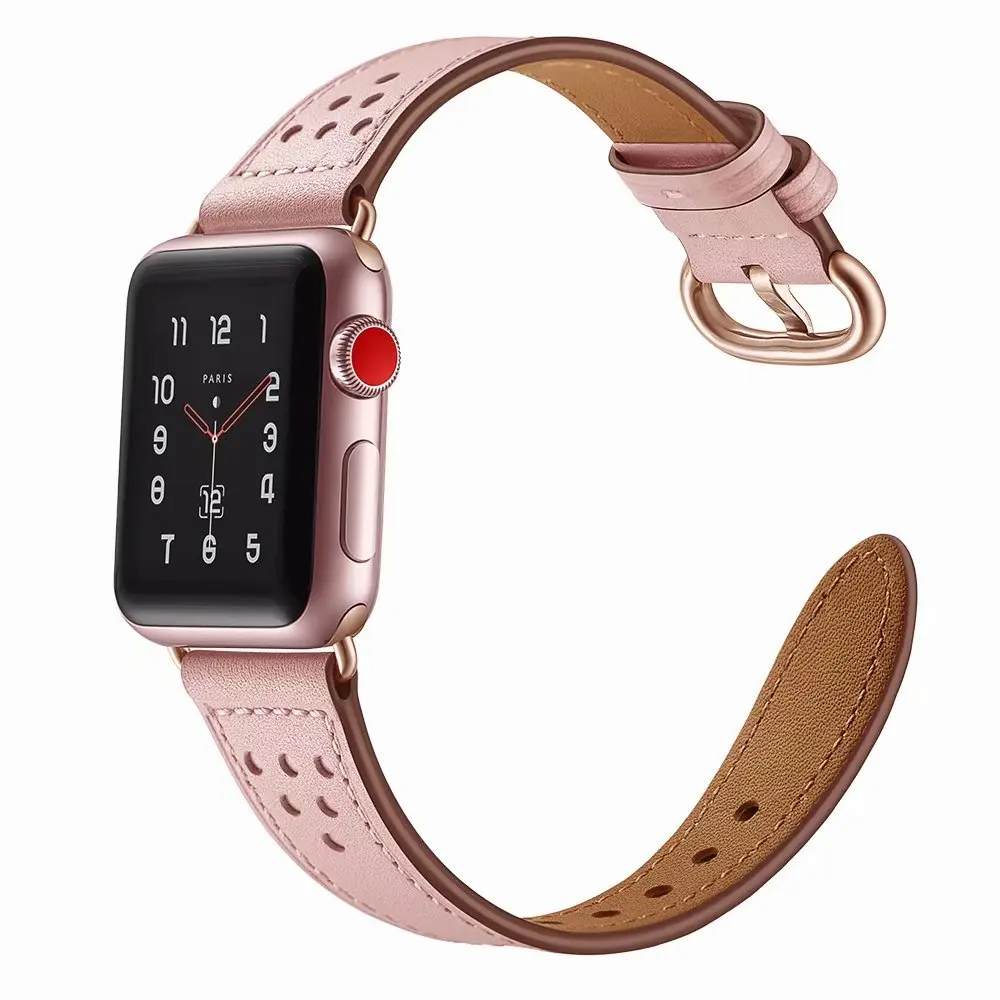 Высококачественный ремешок для Apple Watch из натуральной кожи петлевой 38 мм 42 40 44 iWatch