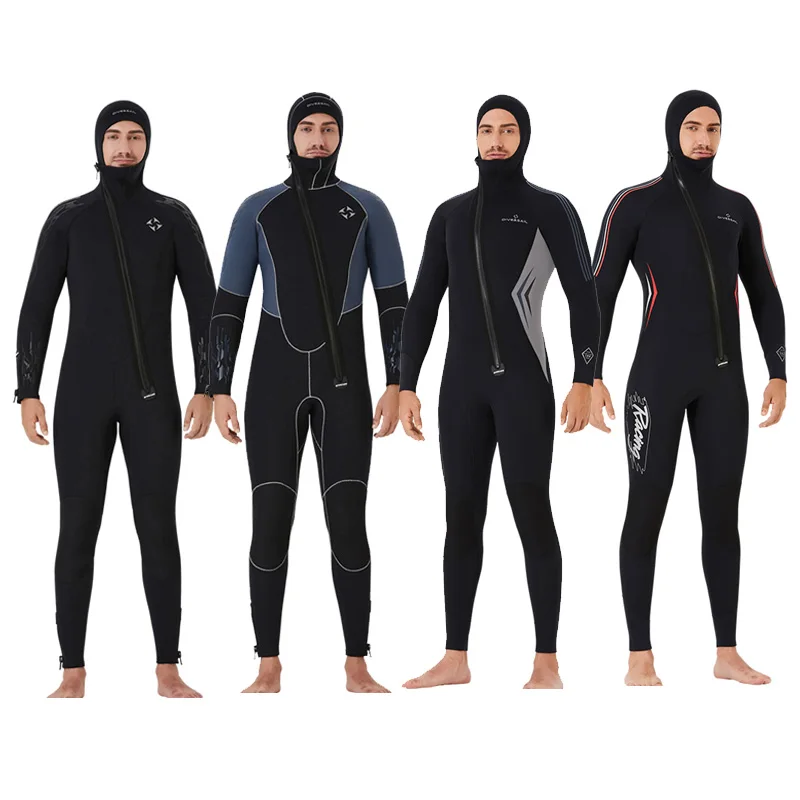 Full One Piece Wetsuits 5mm Mens Neoprene Diving Suit Front Zipper Hoodie Snorkeling Surfing Suits High Elasticity Long Sleeve
Full One Piece Wetsuits 5mm Mens Neoprene Diving Suit Front Zipper Hoodie Snorkeling Surfing Suits High Elasticity Long Sleeve