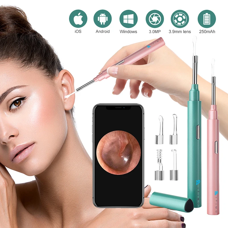 WiFi Otoscope 3.9mm Ear Cleaning Endoscope HD 1080P Wireless Ear Inspection Camera 5-Axis Gyroscope Earwax Removal Tool for Kids
WiFi Otoscope 3.9mm Ear Cleaning Endoscope HD 1080P Wireless Ear Inspection Camera 5-Axis Gyroscope Earwax Removal Tool for Kids