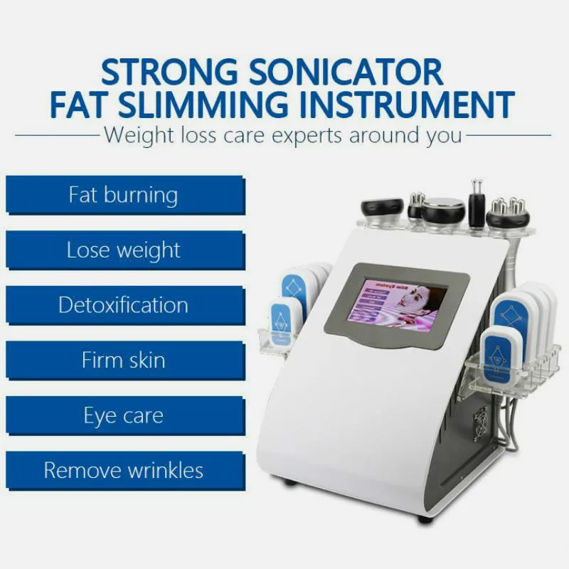 

Beauty Salon LLLT 635Nm-650Nm Lipo Laser Fat Burning 8 Pads Slimming Machine With Gift Cellulite Reduction face lift