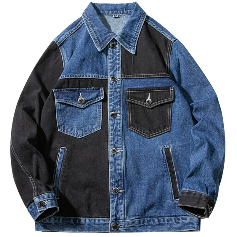 Autumn New Men Cowboy Coat Spliced Casual Preppy Cargo Jacket Male Japan Style Single Breasted Loose Outerwear Oversize 5XL
Autumn New Men Cowboy Coat Spliced Casual Preppy Cargo Jacket Male Japan Style Single Breasted Loose Outerwear Oversize 5XL