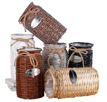 Creative willow wicker vases flower POTS hand-woven home decoration dried flower basket living room bedroom ornaments 91456
Creative willow wicker vases flower POTS hand-woven home decoration dried flower basket living room bedroom ornaments 91456
