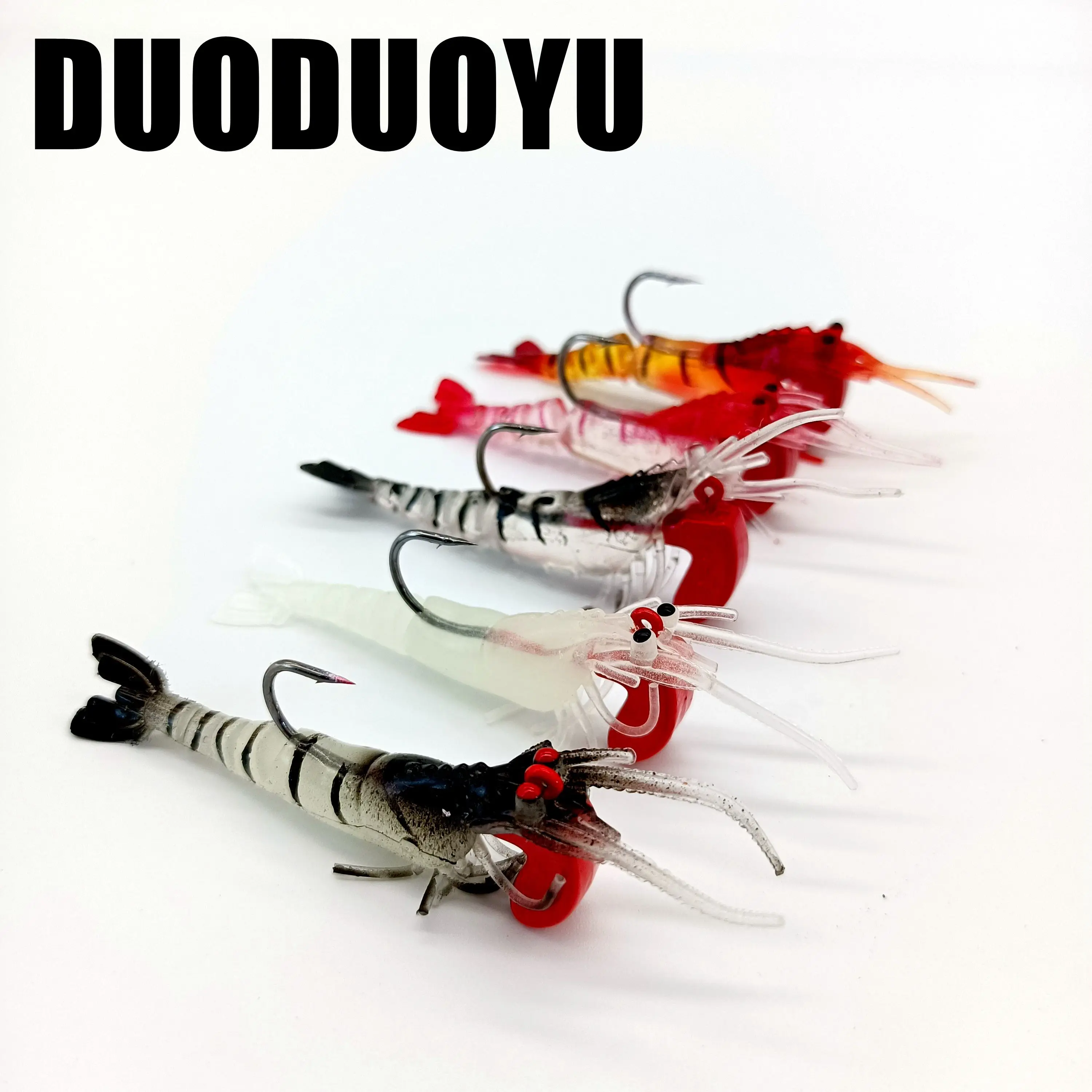 DUODUOYU 4PCS/LOT Lead Head Soft Shrimp Fishing Lure 12g/70mm Silicon Soft Artificial Bait With Hooks Sea Fishings Tackle
DUODUOYU 4PCS/LOT Lead Head Soft Shrimp Fishing Lure 12g/70mm Silicon Soft Artificial Bait With Hooks Sea Fishings Tackle