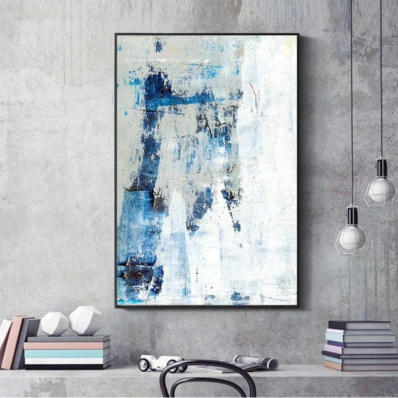 Home Decor Handmade Abstract Painting Canvas Art Wall Painting Large Wall Art Modern Minimalist Art Blue And White Painting
Home Decor Handmade Abstract Painting Canvas Art Wall Painting Large Wall Art Modern Minimalist Art Blue And White Painting