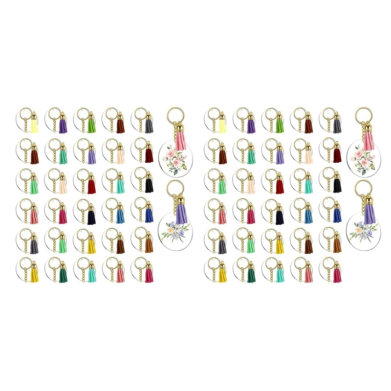 256Pcs Acrylic Keychain Blanks Clear Circle Discs Key Chain 2 Inch Tassel Pendant Keyring for DIY Projects and Crafts
256Pcs Acrylic Keychain Blanks Clear Circle Discs Key Chain 2 Inch Tassel Pendant Keyring for DIY Projects and Crafts