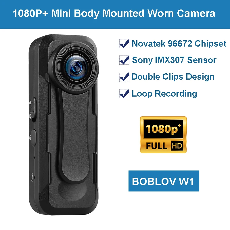 Мини камера Boblov W1 HD 1080P полицейская нательная ручка циклическая запись