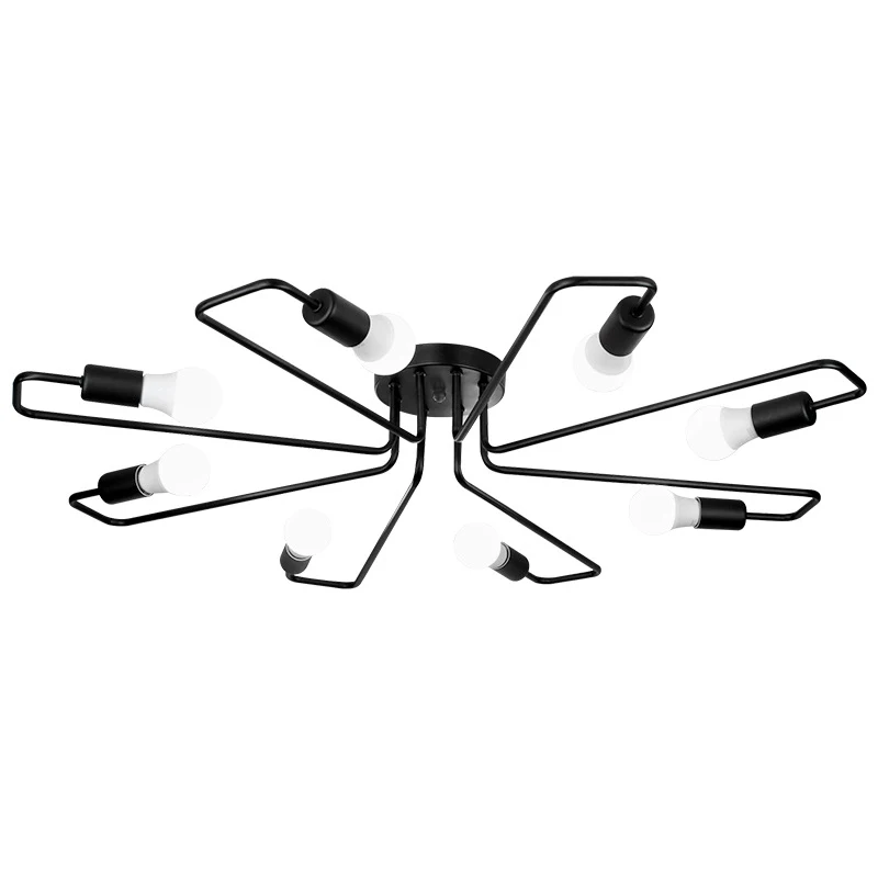 Creative Retro Ceiling Lamps Modern Minimalist Vintage Black Iron Lights Study Bedroom Living Room Lamp 4/6/8 Heads Chandeliers
Creative Retro Ceiling Lamps Modern Minimalist Vintage Black Iron Lights Study Bedroom Living Room Lamp 4/6/8 Heads Chandeliers