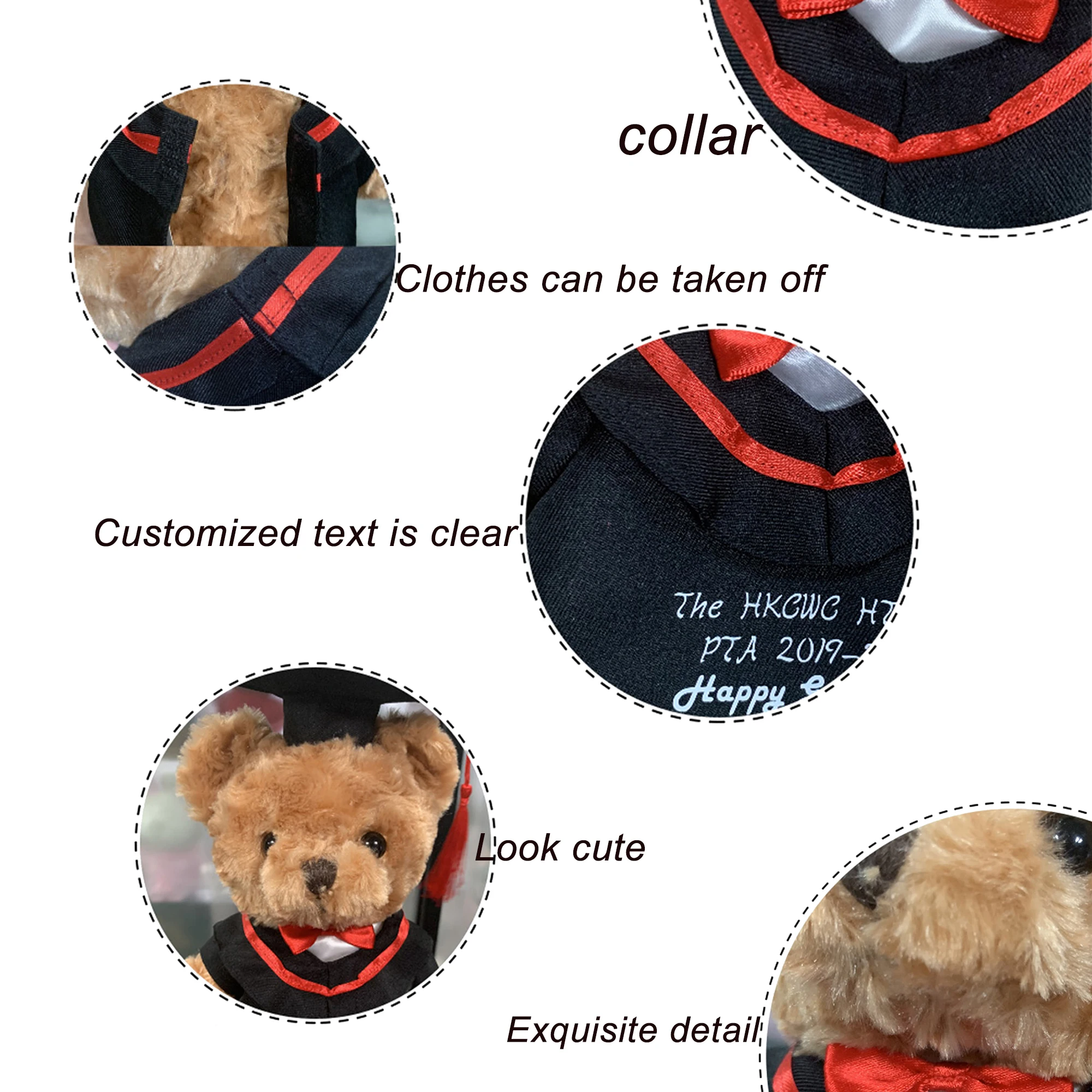 Custom Name Photo Date Plushland Stuffed Animal Toys Plush Bachelor Gown Bear Toy Personalized Memory School Graduation Day Gift
Custom Name Photo Date Plushland Stuffed Animal Toys Plush Bachelor Gown Bear Toy Personalized Memory School Graduation Day Gift