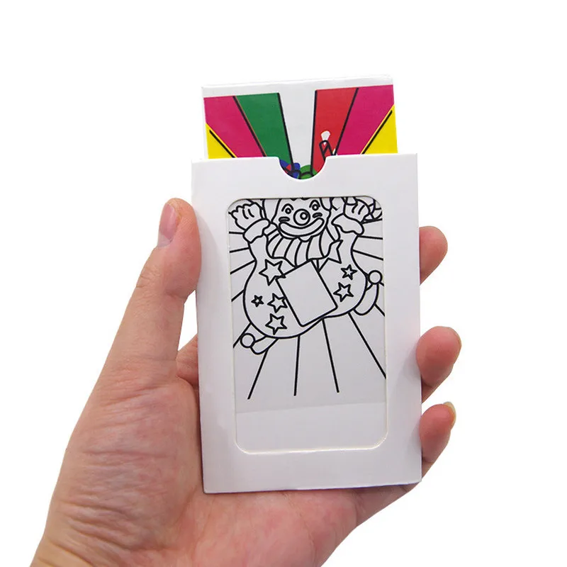 Mini Size Changing Clown Color Card Magic Tricks Toys for Children Close Up Stage Magic Props Easy To Do Classic Toys Kids
Mini Size Changing Clown Color Card Magic Tricks Toys for Children Close Up Stage Magic Props Easy To Do Classic Toys Kids