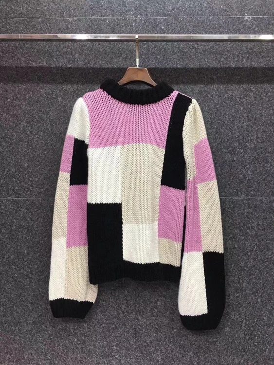 2020 autumn and winter new fashion women's round neck color matching decorative long-sleeved all-match sweater 1211
2020 autumn and winter new fashion women's round neck color matching decorative long-sleeved all-match sweater 1211