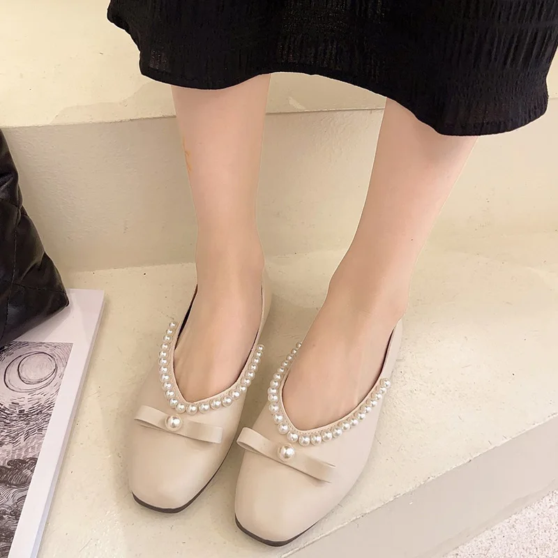 Shallow Mouth Shoes Woman 2021 Bow-Knot Square Toe Pearl Decorateion All-Match Elegant Female Footwear Casual Sneaker New Boat B
Shallow Mouth Shoes Woman 2021 Bow-Knot Square Toe Pearl Decorateion All-Match Elegant Female Footwear Casual Sneaker New Boat B