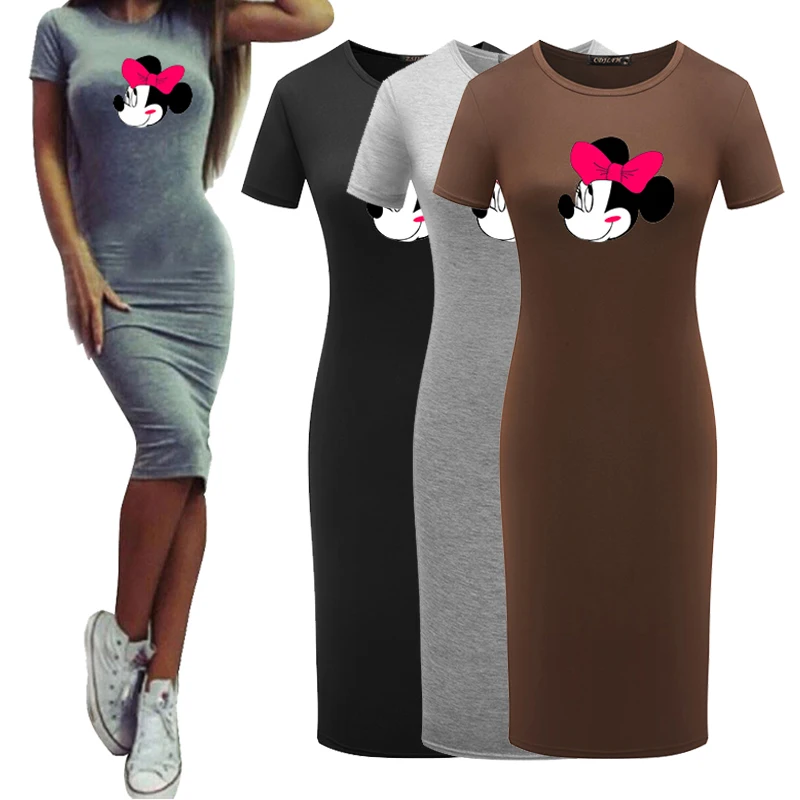 Disney Mickey Minnie Bodycon Dresses Summer Kawaii Cartoon Print Women Sexy Pencil Dress Short Sleeve Robes Femme Casual Party
Disney Mickey Minnie Bodycon Dresses Summer Kawaii Cartoon Print Women Sexy Pencil Dress Short Sleeve Robes Femme Casual Party