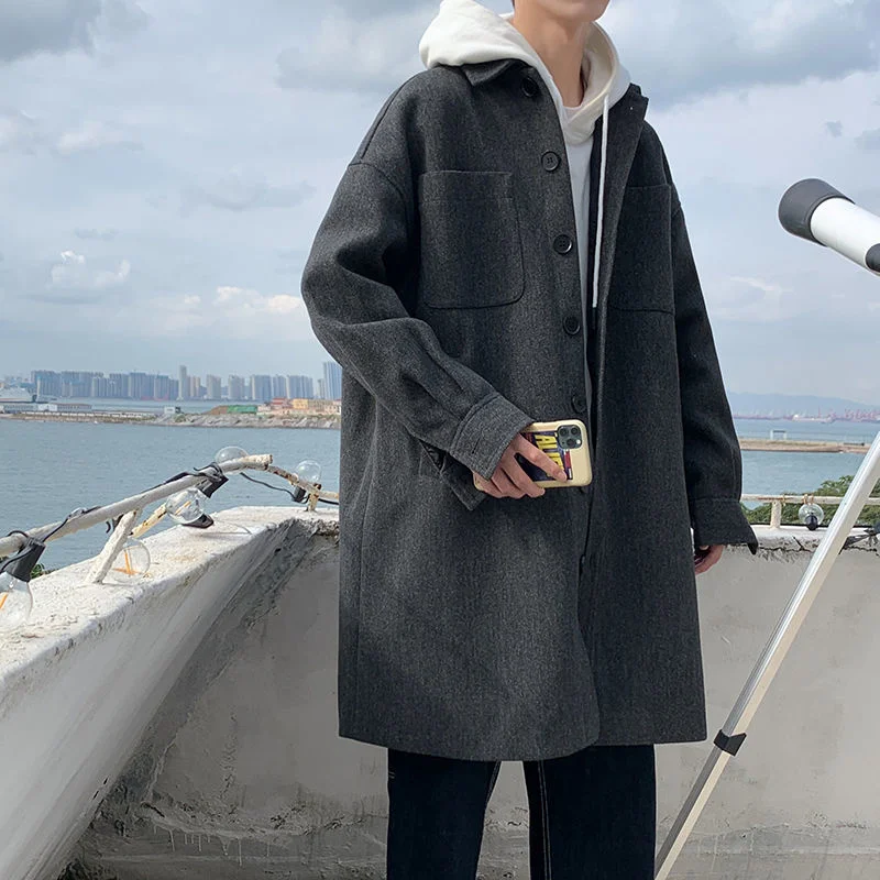 Winter Woolen Coat Men Warm Fashion Casual Oversized Long Coat Men Korean Loose Multi-pocket Woolen Coat Mens Overcoat M-2XL
Winter Woolen Coat Men Warm Fashion Casual Oversized Long Coat Men Korean Loose Multi-pocket Woolen Coat Mens Overcoat M-2XL