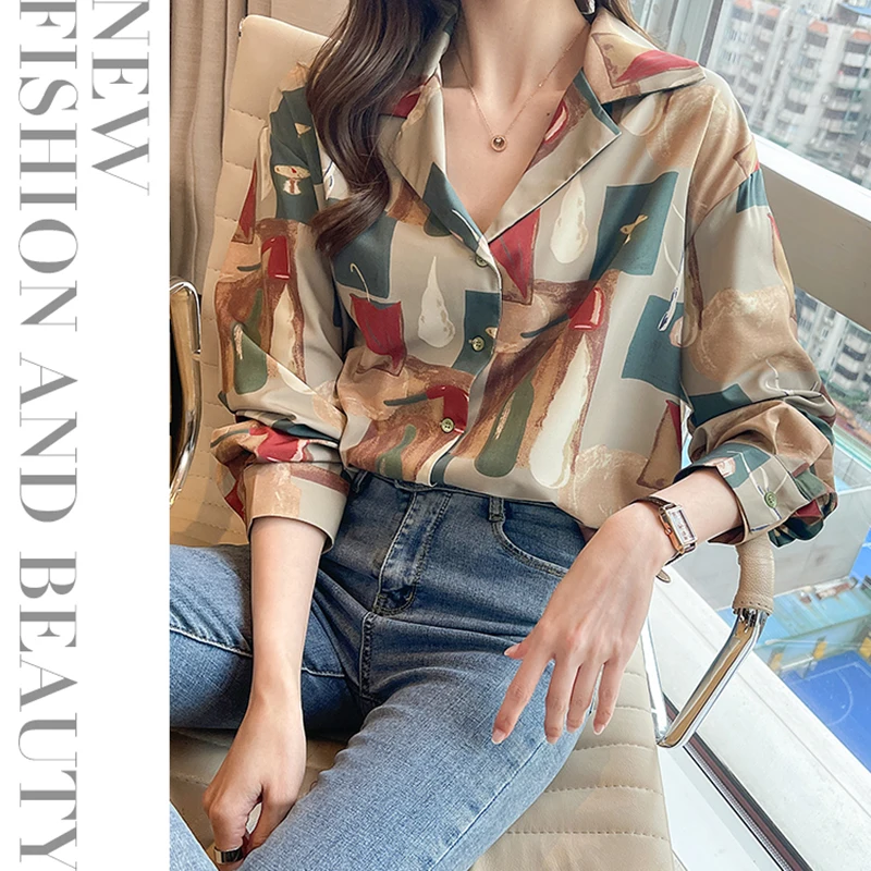 Office V-neck Shirt Spring Korean Style Chiffon Blouse Loose Long Sleeve Top 2021 Fashion Printing Plus Size Women Clothing
Office V-neck Shirt Spring Korean Style Chiffon Blouse Loose Long Sleeve Top 2021 Fashion Printing Plus Size Women Clothing