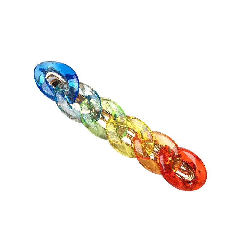 New Handmade Chain Hair Clips Rainbow Long Barrettes Hair Clips for Women Girls Korean Fashion Hairpin Hair Accessories Gifts
New Handmade Chain Hair Clips Rainbow Long Barrettes Hair Clips for Women Girls Korean Fashion Hairpin Hair Accessories Gifts