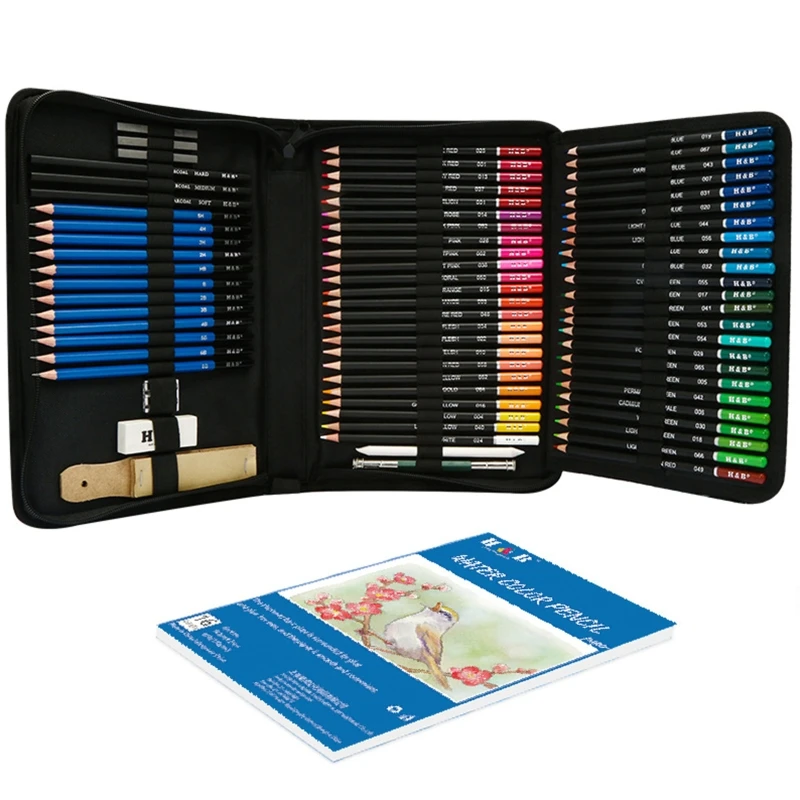 96pcs Drawing Sketch Pencils Set Charcoal Colored Pen Eraser Sharpener Notebook 77HA
96pcs Drawing Sketch Pencils Set Charcoal Colored Pen Eraser Sharpener Notebook 77HA
