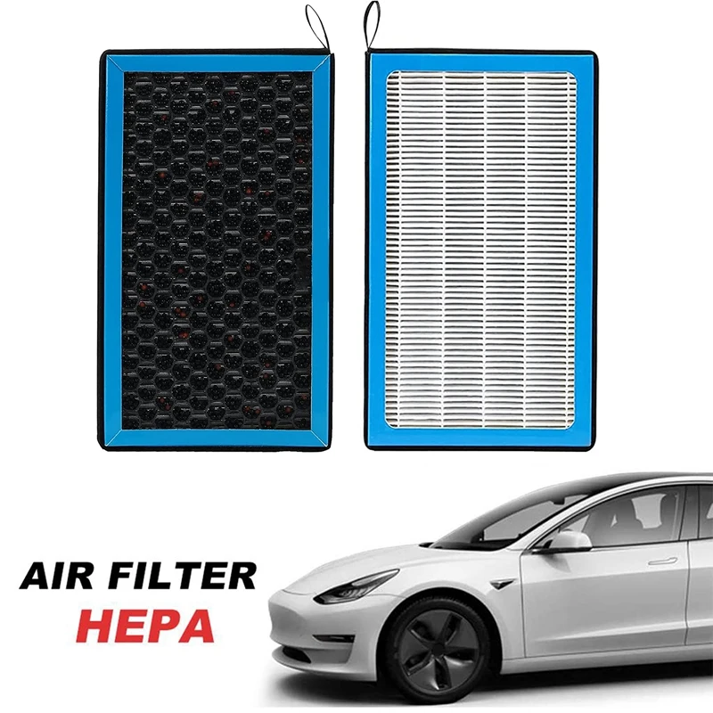 Car Air Filter HEPA Air Conditioner for Tesla Model 3 Model Y High Flow Air Cleaner, with Activated Carbon, 2 Pack
Car Air Filter HEPA Air Conditioner for Tesla Model 3 Model Y High Flow Air Cleaner, with Activated Carbon, 2 Pack