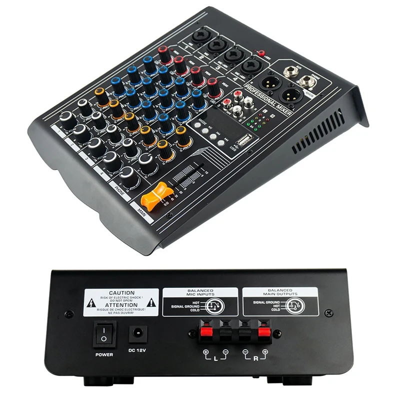 Mp3-плеер MIX400 48 В с Bluetooth, маленький 6-канальный миксер, домашний с усилителем
Mp3-плеер MIX400 48 В с Bluetooth, маленький 6-канальный миксер, домашний с усилителем