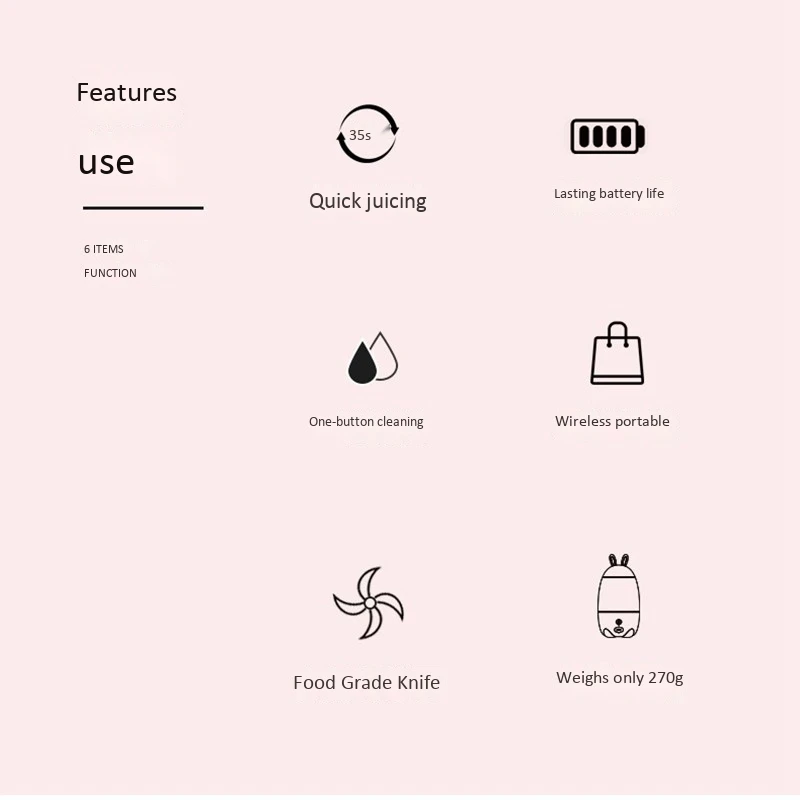 Vitamin Electric Fruit Juice Cup USB Rechargeable Smoothie Maker Blender Machine Sports Bottle Cute Juicing Cup
Vitamin Electric Fruit Juice Cup USB Rechargeable Smoothie Maker Blender Machine Sports Bottle Cute Juicing Cup