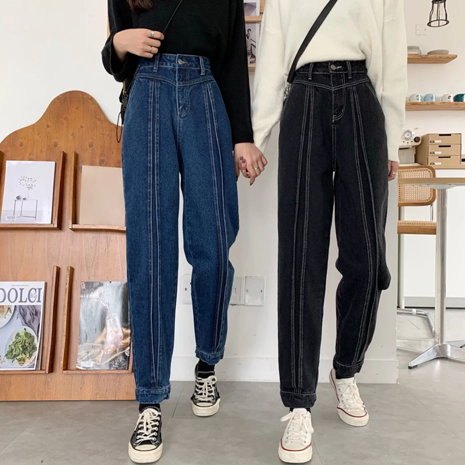 Retro High Waisted Jeans Women Winter Fashion Boosty Pants Denim Black Pencil Jeans Female Plus Size Mom Trouser Ankle-Length
Retro High Waisted Jeans Women Winter Fashion Boosty Pants Denim Black Pencil Jeans Female Plus Size Mom Trouser Ankle-Length