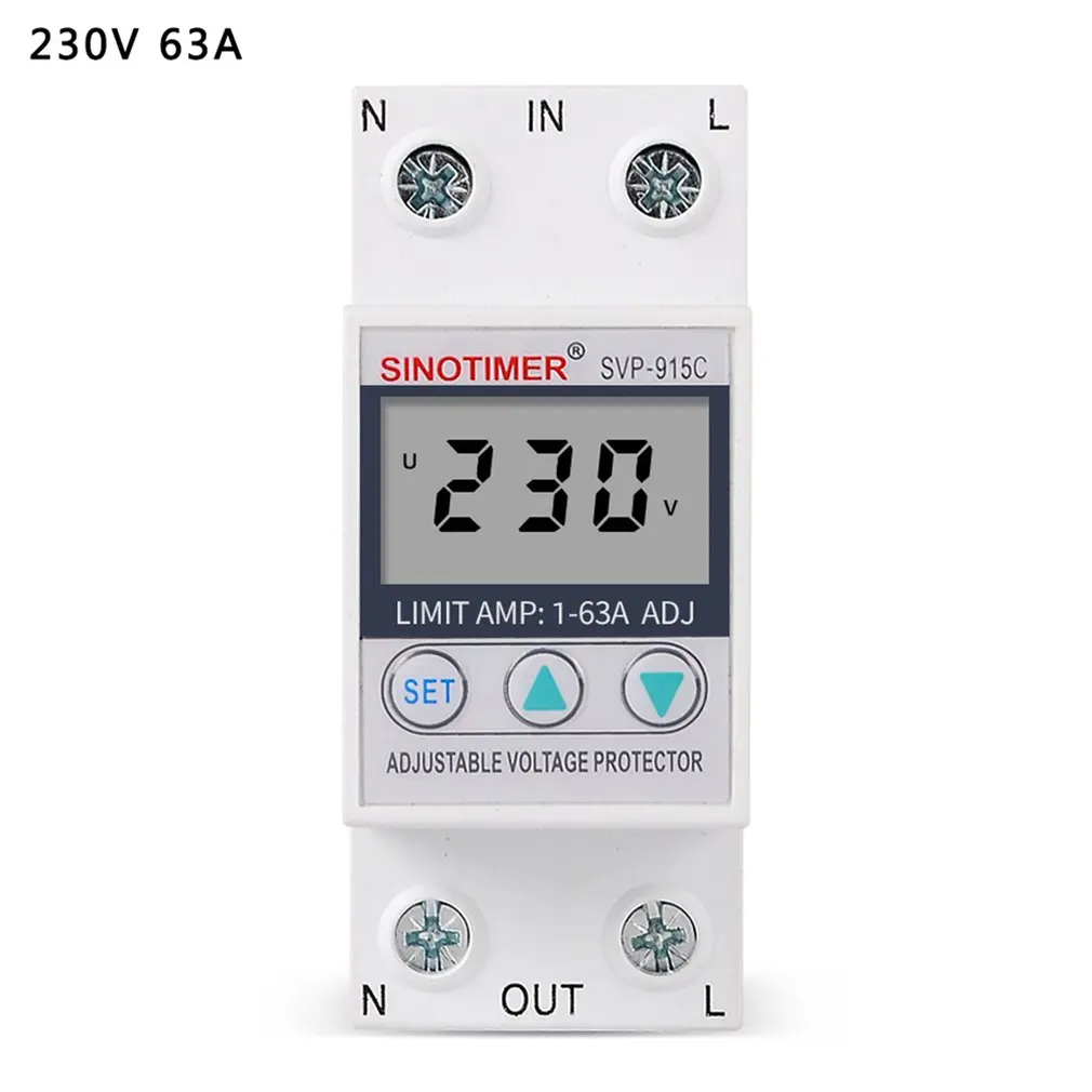 Single Phase Two Wire LCD Digital Display Adjustable Voltage Surge Protectors Relay With Limit Current Protection
Single Phase Two Wire LCD Digital Display Adjustable Voltage Surge Protectors Relay With Limit Current Protection