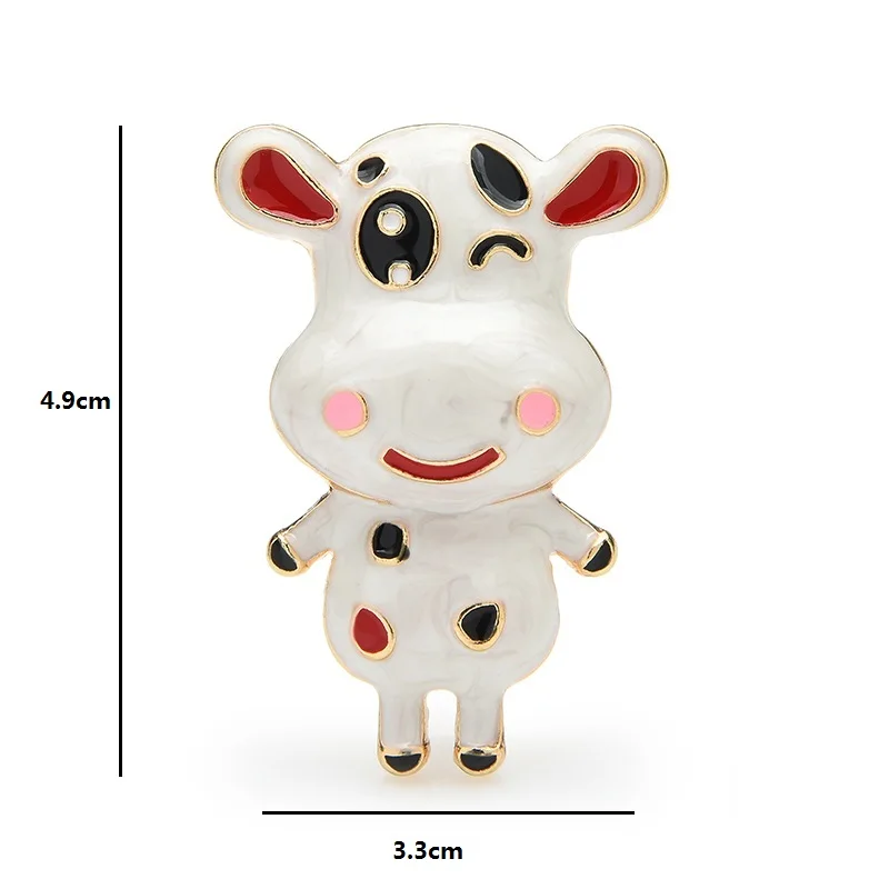 Wuli&baby Cute Enamel Cow Cattle Brooches For Women Animal Party Causal New Year Brooch Pins Gifts 
Wuli&baby Cute Enamel Cow Cattle Brooches For Women Animal Party Causal New Year Brooch Pins Gifts