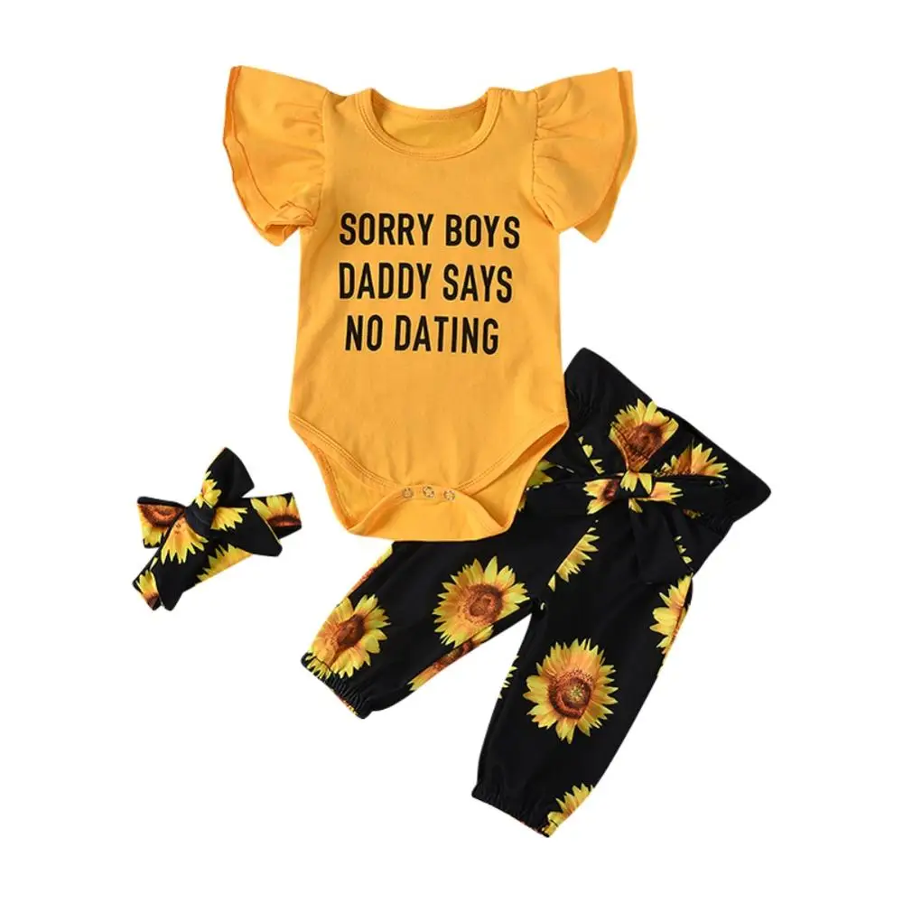 Autumn Baby Girls Flare Sleeve Letter Print Tops+Floral Trousers+ Headband Outfits Sets 2021
Autumn Baby Girls Flare Sleeve Letter Print Tops+Floral Trousers+ Headband Outfits Sets 2021