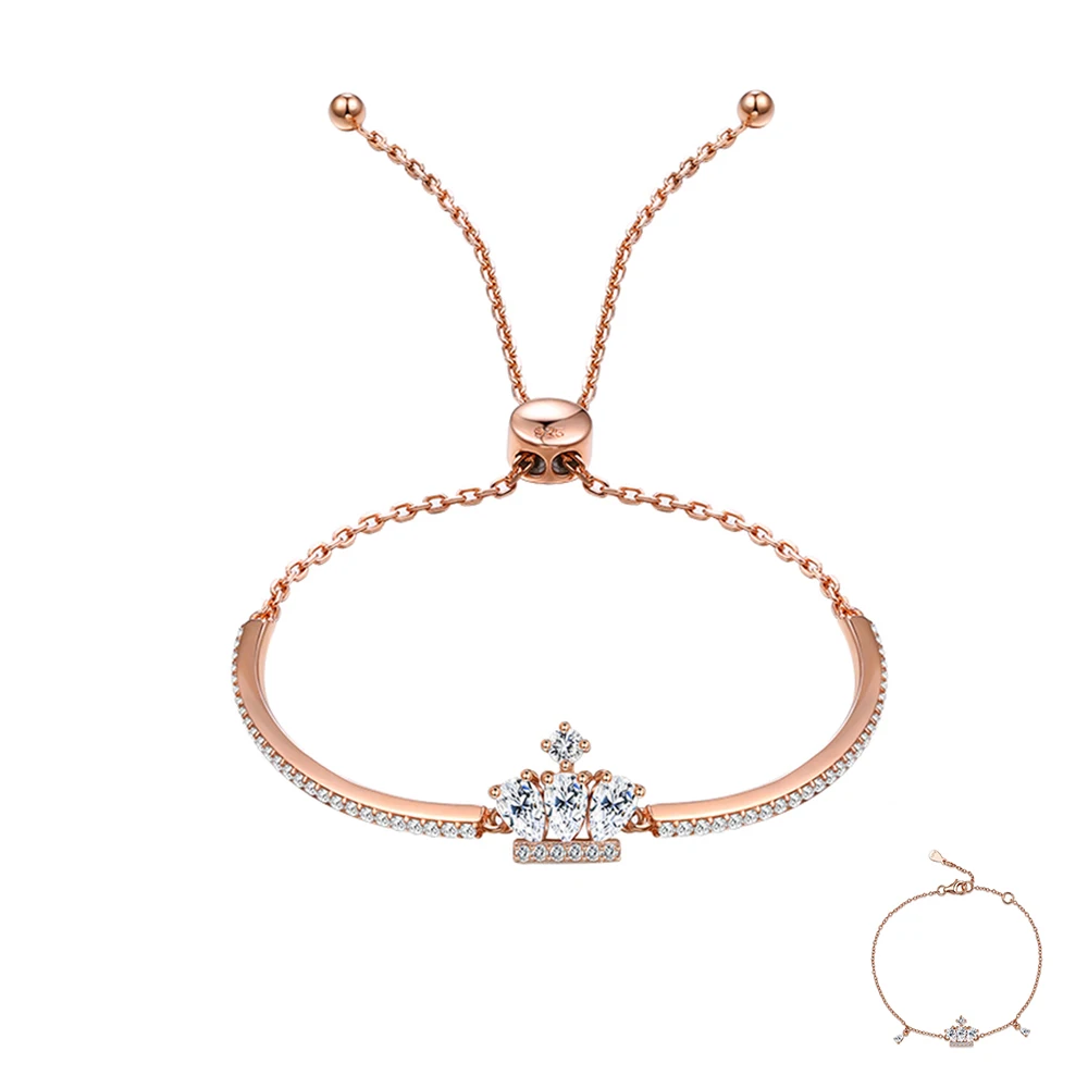 Серебряный браслет SILVERHOO 925, женский элегантный браслет из розового золота в виде короны, женский свадебный браслет для девушек и невесты, Из...
Серебряный браслет SILVERHOO 925, женский элегантный браслет из розового золота в виде короны, женский свадебный браслет для девушек и невесты, Из...