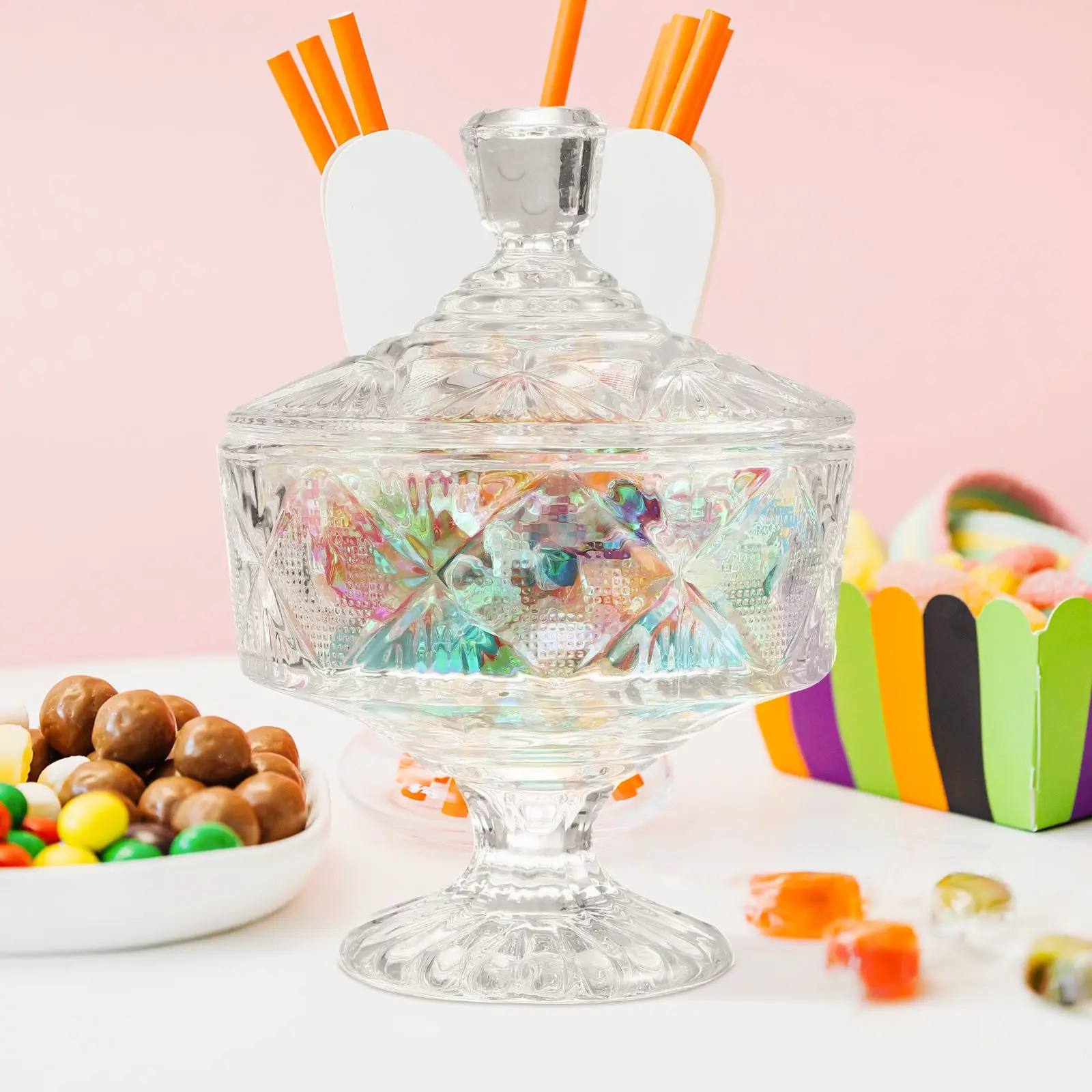 1pc Transparent Glass Candy Jar Clear Glass Food Storage Jar Dry Food Snack Storage Can Jewelry Box With Lid
1pc Transparent Glass Candy Jar Clear Glass Food Storage Jar Dry Food Snack Storage Can Jewelry Box With Lid