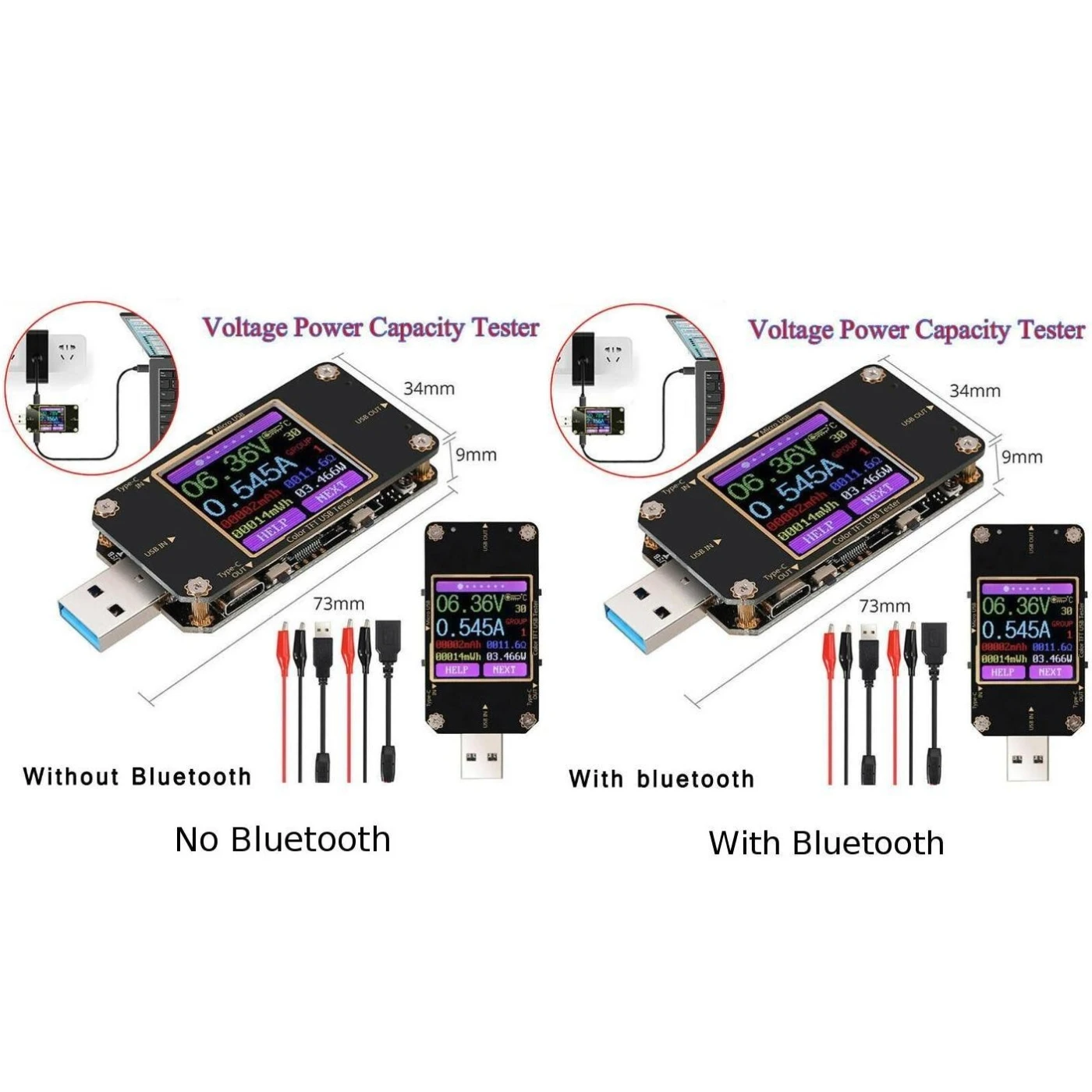 Digital Voltage Tester USB Charging Bluetooth PD Protocol Battery Clipping Test Line Testing Power Supplies
Digital Voltage Tester USB Charging Bluetooth PD Protocol Battery Clipping Test Line Testing Power Supplies