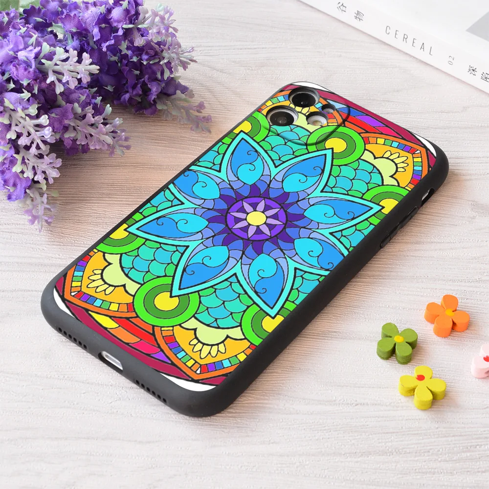 For iPhone Rainbow Mandala Print Soft Matt Apple Case
For iPhone Rainbow Mandala Print Soft Matt Apple Case