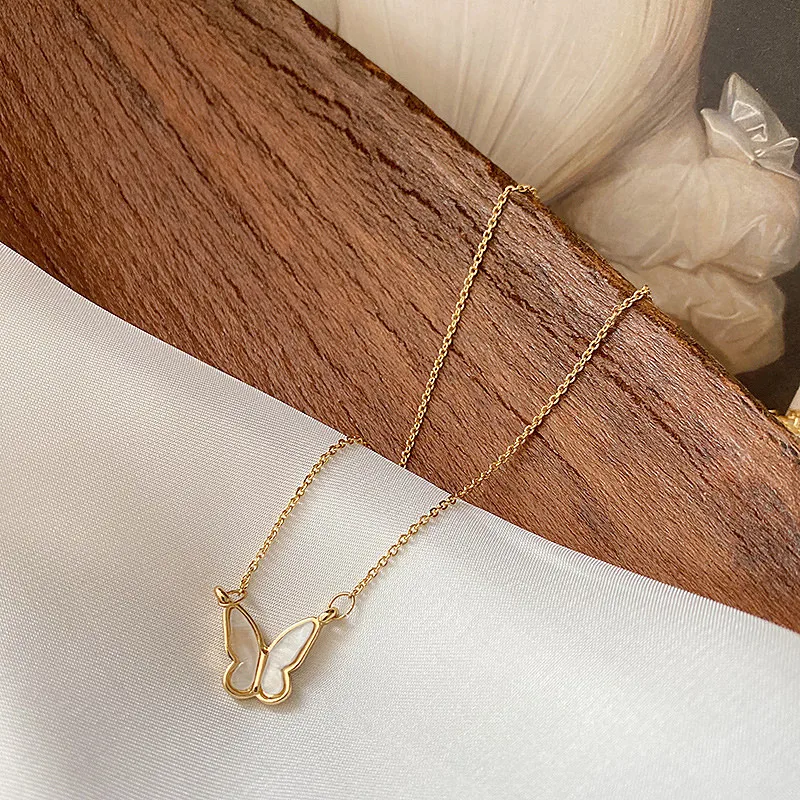 2021New Style Titanium Steel Butterfly Necklace Fashion Jewellery Necklace For Women Golden Silver Party Birthday Present To Her 
2021New Style Titanium Steel Butterfly Necklace Fashion Jewellery Necklace For Women Golden Silver Party Birthday Present To Her