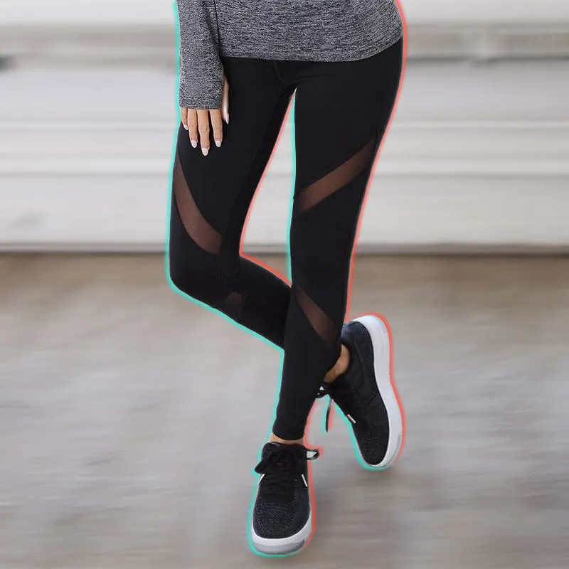 CHRLEISURE Sexy Women Leggings Gothic Insert Mesh Design Trousers Capris Pants Black Sportswear Woman Fitness Tick Tock Booty
CHRLEISURE Sexy Women Leggings Gothic Insert Mesh Design Trousers Capris Pants Black Sportswear Woman Fitness Tick Tock Booty