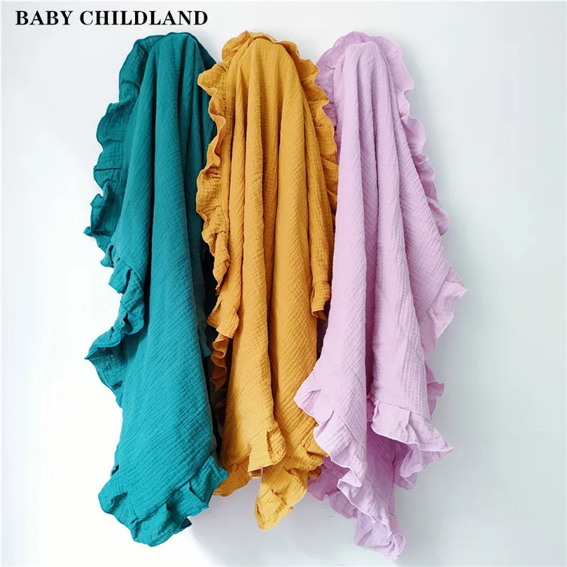 Baby Blanket Newborn Baby Swaddle Wrap Muslin Cotton Ruffle Infant Baby Receiving Blanket Baby Bath Towel Crib Stroller Blankets
Baby Blanket Newborn Baby Swaddle Wrap Muslin Cotton Ruffle Infant Baby Receiving Blanket Baby Bath Towel Crib Stroller Blankets