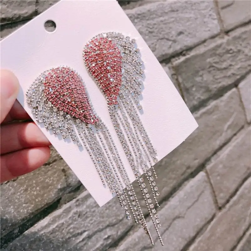 Luxury Big Rhinestone Tassel Earrings For Women 2020 New Jewelry Statement Party Night Club Long Drop Earrings
Luxury Big Rhinestone Tassel Earrings For Women 2020 New Jewelry Statement Party Night Club Long Drop Earrings