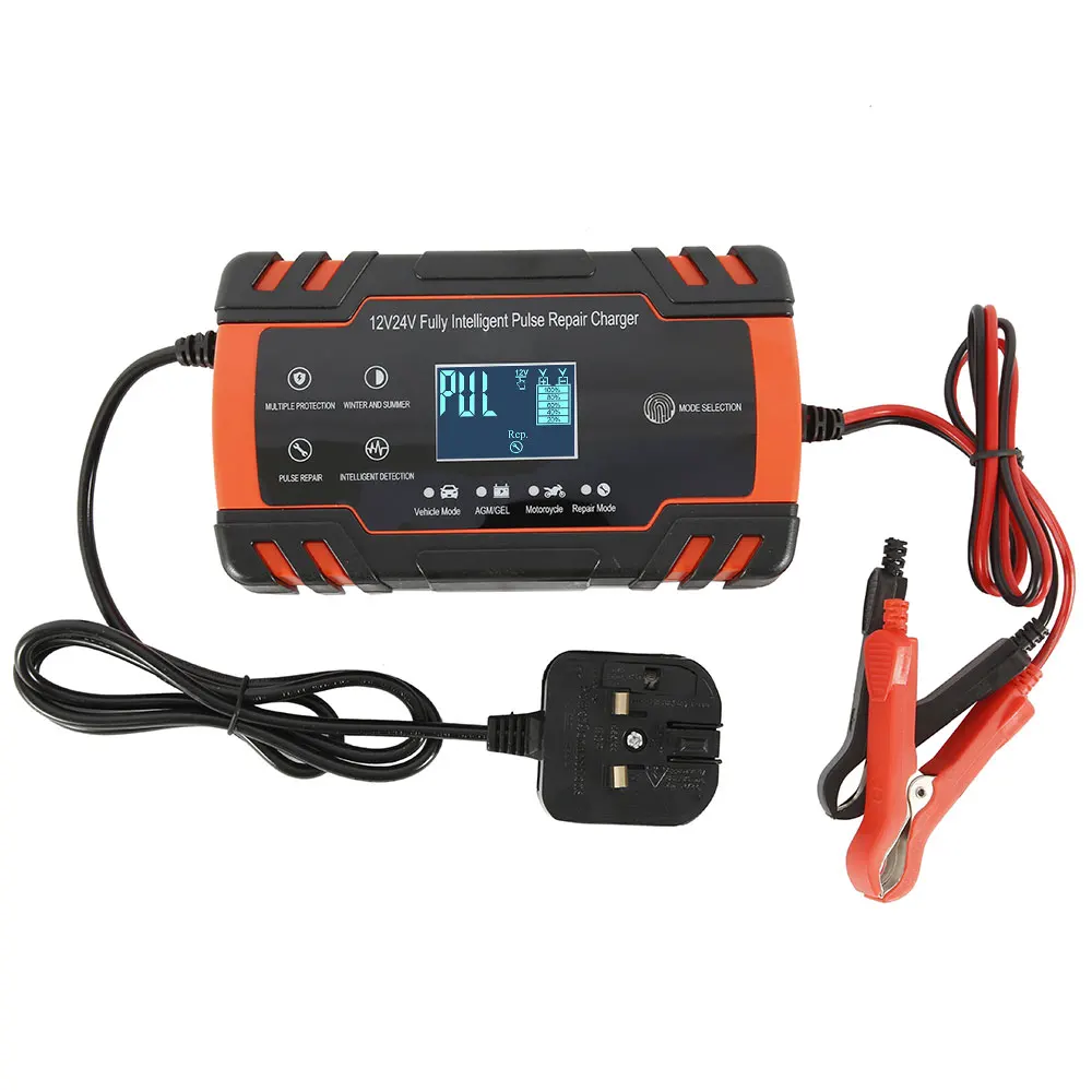 Car Battery Charger 12/24V 8A Touch Screen Pulse Repair LCD Battery Charger For Car Motorcycle Lead Acid Battery Agm Gel Wet
Car Battery Charger 12/24V 8A Touch Screen Pulse Repair LCD Battery Charger For Car Motorcycle Lead Acid Battery Agm Gel Wet