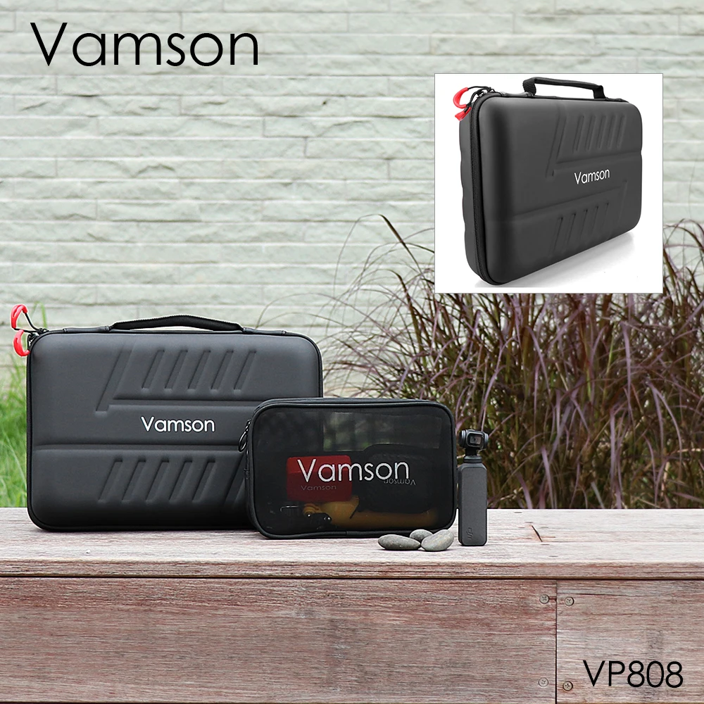 Vamson Large Waterproof Carrying Case PU DJI OSMO Action 2 Camera for Gopro Hero 10 9 8 Black 7 6 5 for Inst/YI Hard Shell VP808
Vamson Large Waterproof Carrying Case PU DJI OSMO Action 2 Camera for Gopro Hero 10 9 8 Black 7 6 5 for Inst/YI Hard Shell VP808