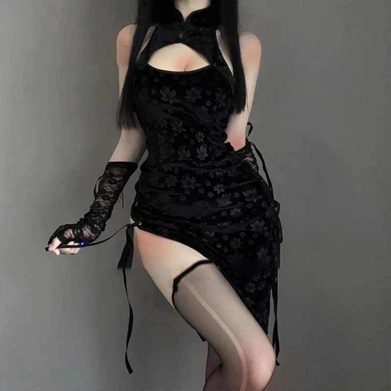 Women Sexy Cosplay Costume Cheongsam Anime Ladies Bodysuit Dress Lace Outfit Role Play Slim Fit Open Chest Uniform White Black
Women Sexy Cosplay Costume Cheongsam Anime Ladies Bodysuit Dress Lace Outfit Role Play Slim Fit Open Chest Uniform White Black