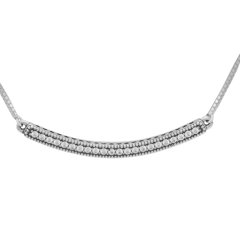 Clear CZ Hearts Bar Necklace & Pendant Fits For Beads & Charms DIY Chain Fashion Female Necklace Sterling Silver Jewelry
Clear CZ Hearts Bar Necklace & Pendant Fits For Beads & Charms DIY Chain Fashion Female Necklace Sterling Silver Jewelry