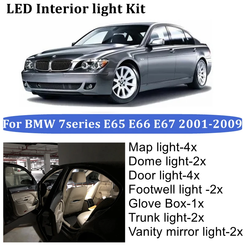 Canbus No Error Led Interior Light Kit For BMW 7series E65 E66 E67 730 740 750 760 745d Map Dome Trunk Lamp accessories
Canbus No Error Led Interior Light Kit For BMW 7series E65 E66 E67 730 740 750 760 745d Map Dome Trunk Lamp accessories