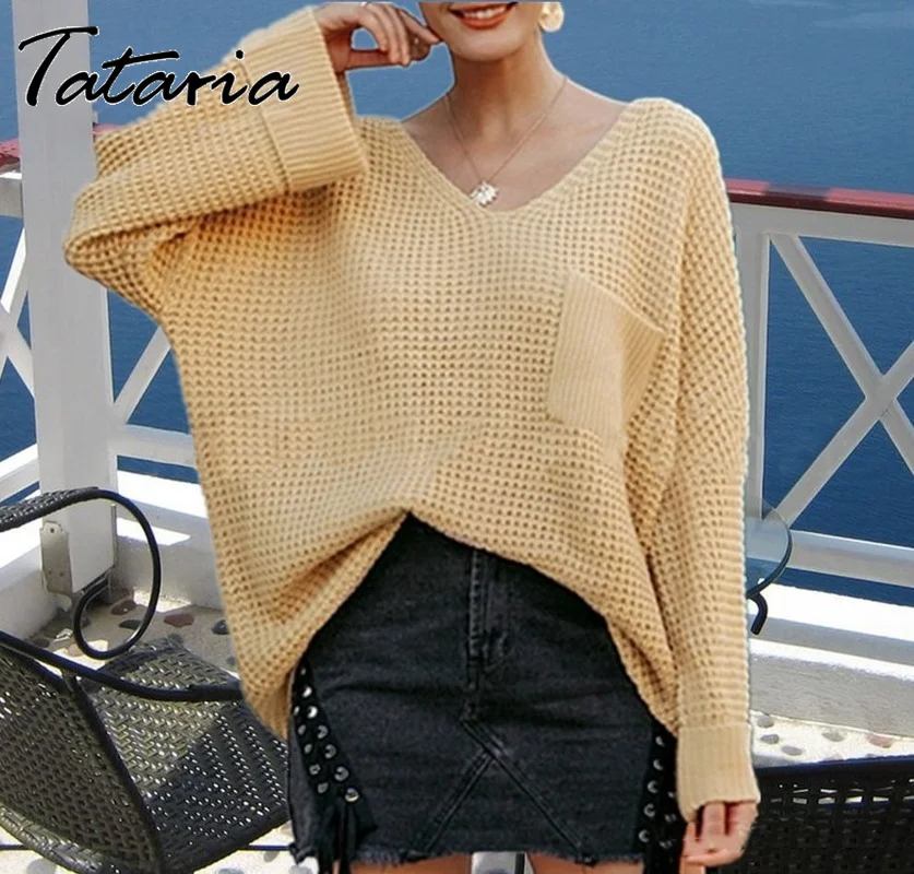 Fashion Knitted Pullovers for Women Sweaters Autumn V Neck Proket Pink Casual Loose Soft Gril Long Sleeve All Match Knitted Top
Fashion Knitted Pullovers for Women Sweaters Autumn V Neck Proket Pink Casual Loose Soft Gril Long Sleeve All Match Knitted Top