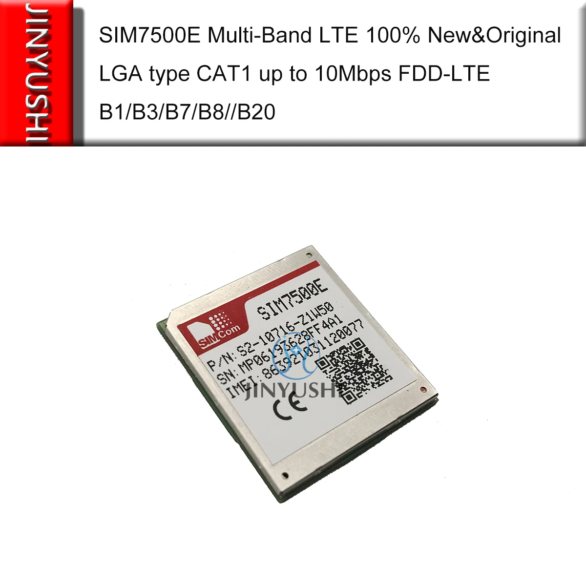 JINYUSHI для SIM7500E многополосный LTE 100% новый и оригинальный тип LGA CAT1 до 10 Мбит/с FDD-LTE
