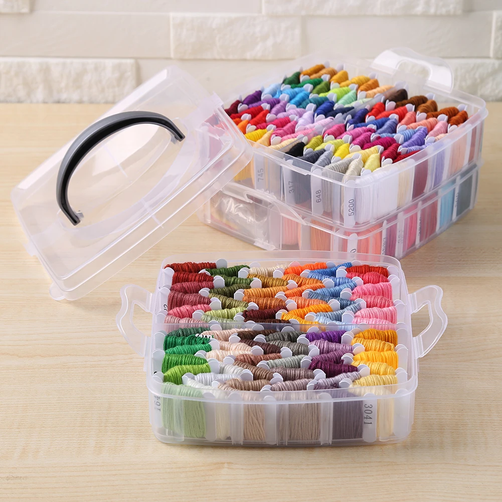 Portable Sewing Box Set Cross Stitch Embroidery Thread with Tools Sewing Crafts Storage Holder Box DIY Stitching Supplies
Portable Sewing Box Set Cross Stitch Embroidery Thread with Tools Sewing Crafts Storage Holder Box DIY Stitching Supplies