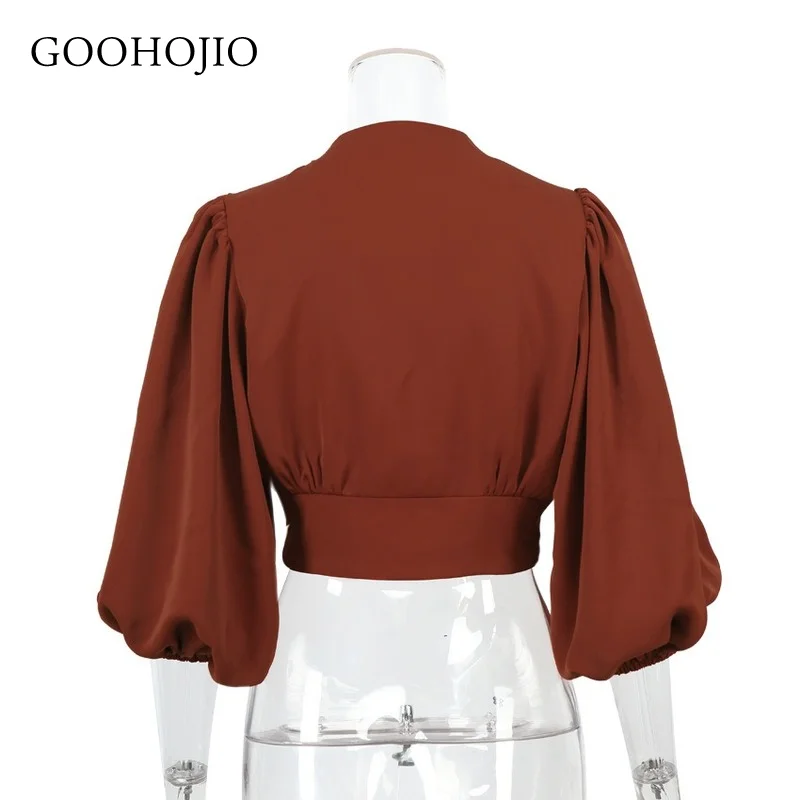 GOOHOJIO 2021 New Spring Autumn Fashionable V-neck Women Slim Shirts Temperament Blouses for Women Lantern Sleeve Shirts Women
GOOHOJIO 2021 New Spring Autumn Fashionable V-neck Women Slim Shirts Temperament Blouses for Women Lantern Sleeve Shirts Women