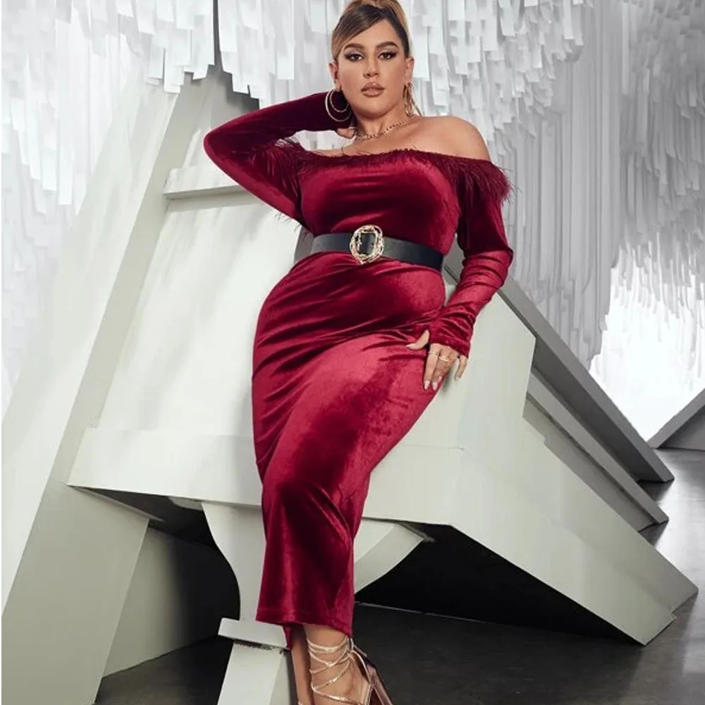 Solid Color Off Shoulder Long Sleeve Sheath Maxi Dresses For Women Clothes 2022 Hot Recommend Style Evening Party And Club Gowns
Solid Color Off Shoulder Long Sleeve Sheath Maxi Dresses For Women Clothes 2022 Hot Recommend Style Evening Party And Club Gowns