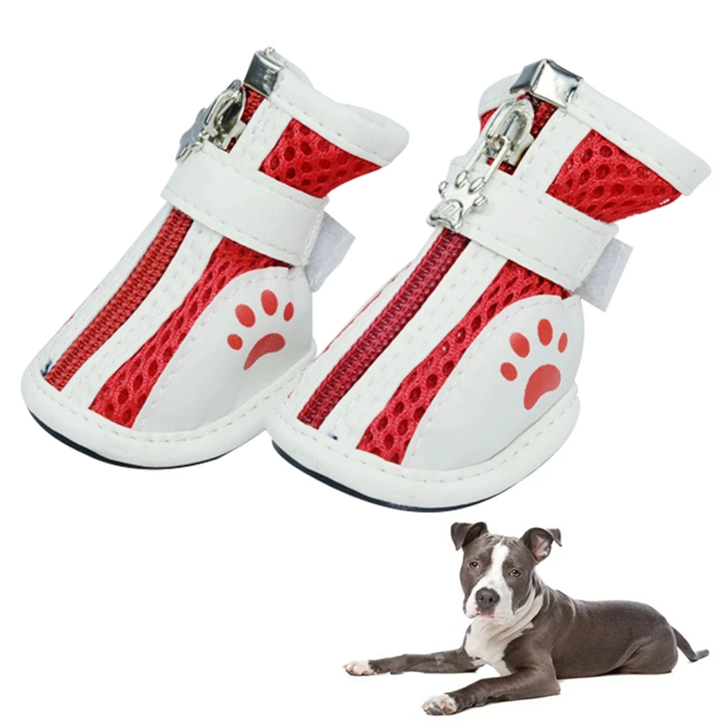 Legendog 4pcs/Set Summer Mesh Breathable Leather Pet Dog Shoes Anti-Slip Boot For Small Dogs Teddy Dog Cat Shoes Puppy Booties 
Legendog 4pcs/Set Summer Mesh Breathable Leather Pet Dog Shoes Anti-Slip Boot For Small Dogs Teddy Dog Cat Shoes Puppy Booties