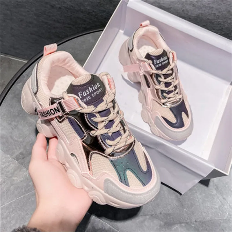 Spring and Autumn Thick Soled Sports Shoes, 2021 Fashion New Casual Women's Shoes, Korean Mesh Breathable Light Running Shoes
Spring and Autumn Thick Soled Sports Shoes, 2021 Fashion New Casual Women's Shoes, Korean Mesh Breathable Light Running Shoes