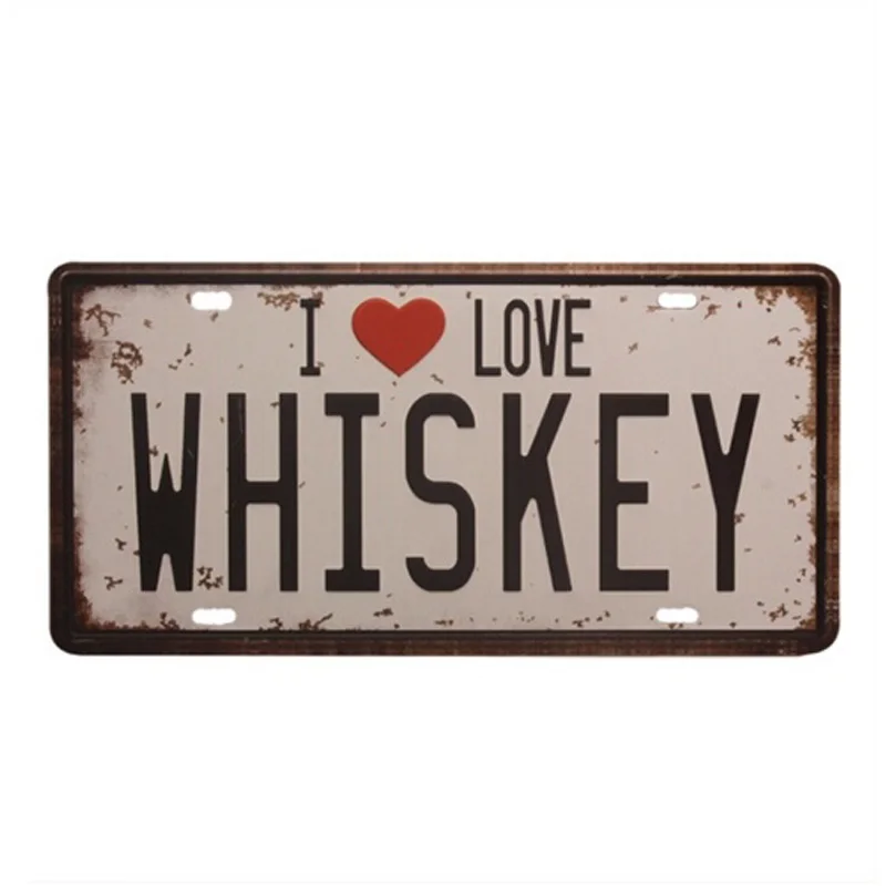 Vintage Car License Plate Tin Sign Decor Metal Bar Beer Poster I Love Whiskey 15x30CM
Vintage Car License Plate Tin Sign Decor Metal Bar Beer Poster I Love Whiskey 15x30CM