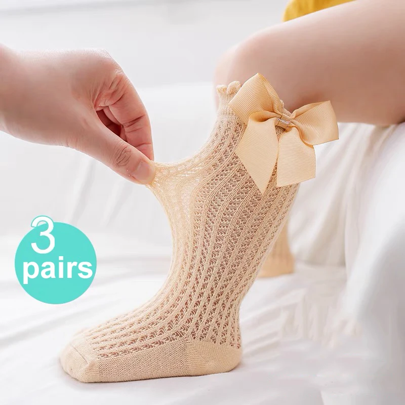 3pairs/bag Socks baby girl summer bowknot cotton meash breathable long socks kidsknee high Infant sock for age 0-3 years old
3pairs/bag Socks baby girl summer bowknot cotton meash breathable long socks kidsknee high Infant sock for age 0-3 years old